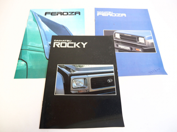Daihatsu Rocky Feroza PKW 3x Prospekt Technische Daten Ausstattung 1992/93