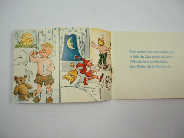 DAK Krankenkasse Zahnpflege für Kinder Werbung Bilderbuch 1968 H Manns W Hartung