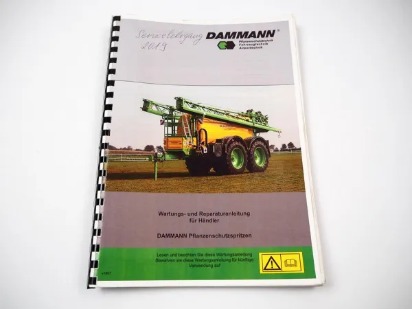 Dammann Pflanzenschutzspritzen Wartungsanleitung Service Training Schulung 2019