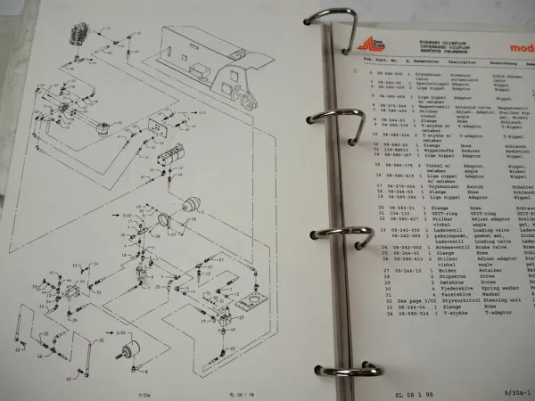 Dan Truck Model 08 Gabelstapler Ersatzteilkatalog Spare Parts List Reservedelsliste
