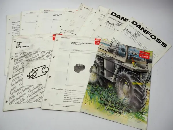 Danfoss Lenkeinheit OSPC OSPB Traktor Werkstatthandbuch Hydraulik Prospekt usw.