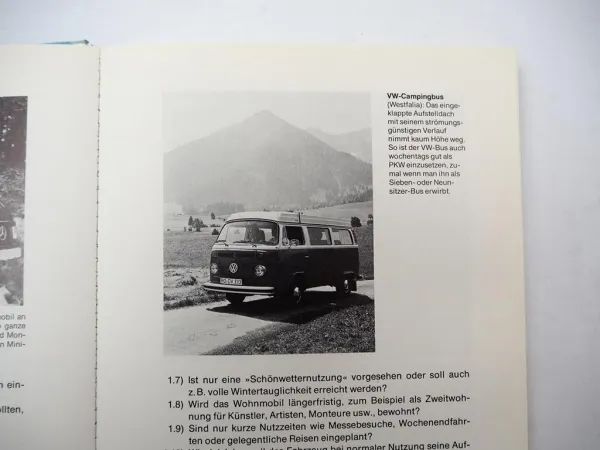 Das Wohnmobil - Campingbusse und Reisemobile 1977 J. P. Heymann