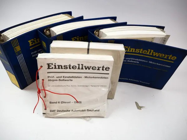 DAT Einstellwerte Motordaten Abgas-Sollwerte PKW Gländewagen Transporter 2008