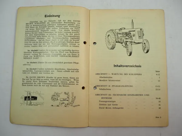 David Brown 850 880 950 990 Schlepper Handbuch Wartungsanleitung 1960er Jahre
