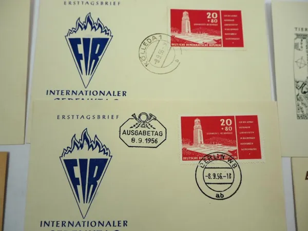 DDR 12x Briefe Ersttagsbriefe Einschreiben mit Briefmarken 1956