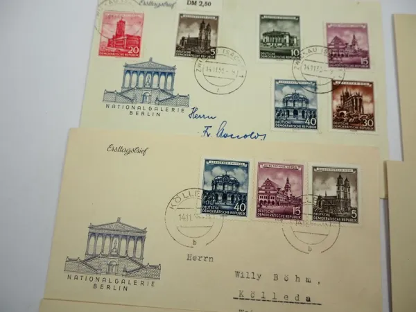 DDR 19x Briefe Ersttagsbriefe Einschreiben mit Briefmarken 1955