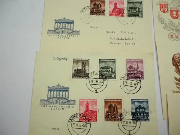 DDR 19x Briefe Ersttagsbriefe Einschreiben mit Briefmarken 1955