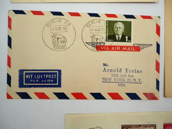 DDR 6x Briefe Ersttagsbriefe Einschreiben mit Briefmarken 1953