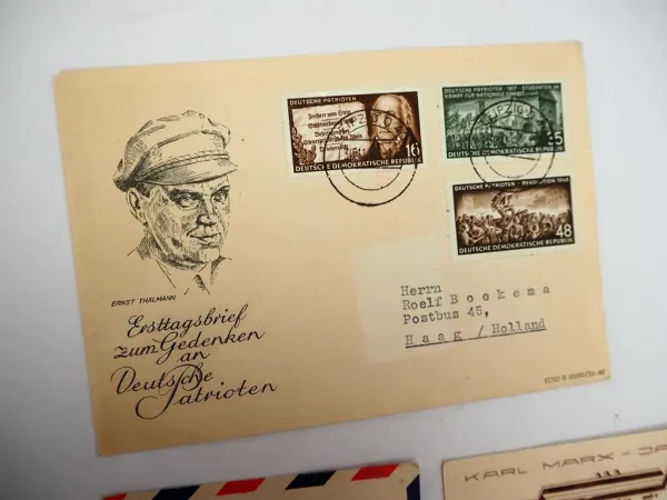 DDR 6x Briefe Ersttagsbriefe Einschreiben mit Briefmarken 1953