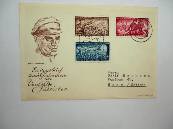DDR 6x Briefe Ersttagsbriefe Einschreiben mit Briefmarken 1953