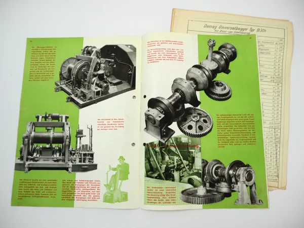 Demag B304 B306 Universalbagger Kettenbagger Prospekt Technische Daten ca. 1952
