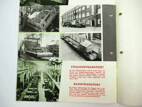 Demag B304 B306 Universalbagger Kettenbagger Prospekt Technische Daten ca. 1952