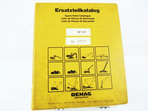 Demag DF12 P Ersatzteilliste Ersatzteilkatalog Spare parts Catalogue