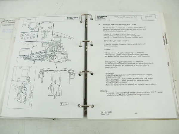 Demag DF130 P Bedienungsanleitung Ersatzteilkatalog Spare parts Catalogue 1995