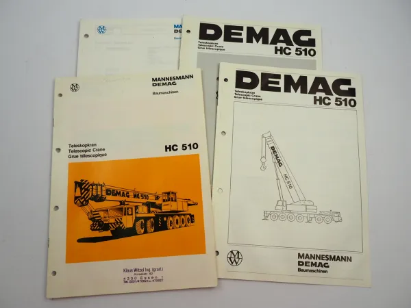 Demag Mannesmann HC510 Teleskopkran Prospekt Poduktprofil 1982/83