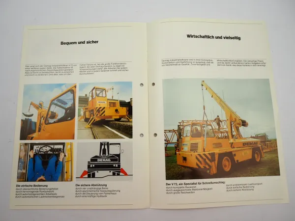 Demag Mannesmann V72 Industriehofkran Prospekt Technische Daten 1978