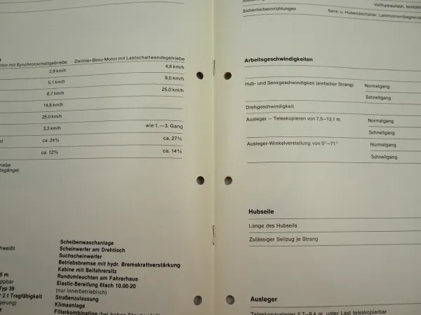 Demag Mannesmann V73 Industriehofkran Prospekt Technische Daten 1973