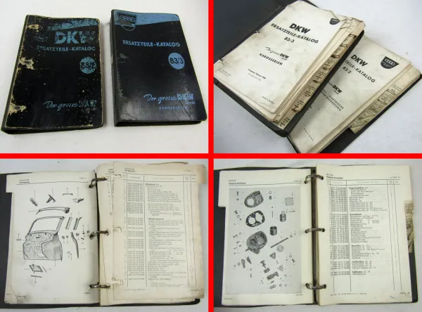 Der Große DKW 3=6 Ersatzteilkatalog Ersatzteilekatalog Ersatzteillisten 1958/62