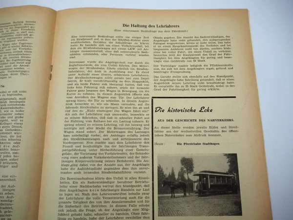 Der Nahverkehr Zeitschrift 1. Jahrgang Nr. 1 Ausgabe April 1950
