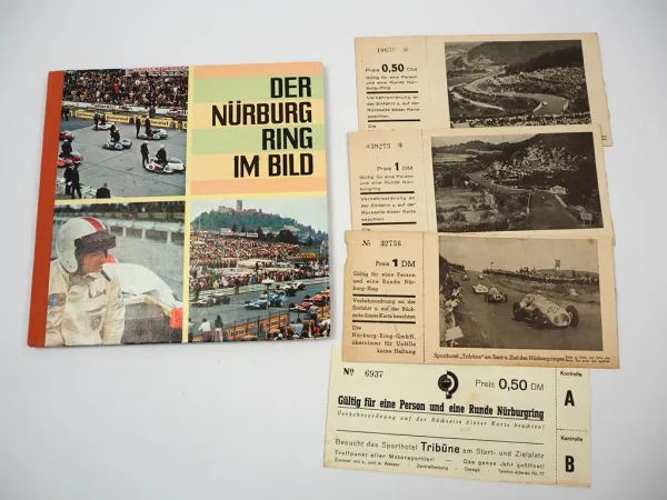Der Nürburgring im Bild 1969 + 4 Eintrittskarten Motorsport Motorrad Autorennen