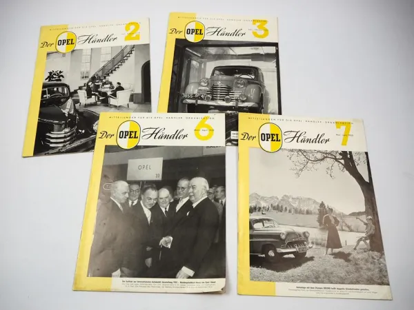 Der Opel Händler 4x Zeitschrift Verkaufsinformation 1952/53