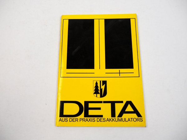 DETA Ladegeräte Batterien Akkumulator für Gabelstapler Handbuch 1972