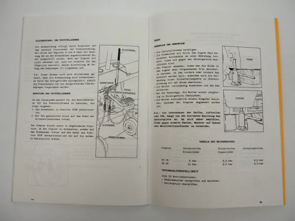 Detas Robustus SH 20 25 30 Betriebsanleitung Ersatzteilliste Garantieheft 1987