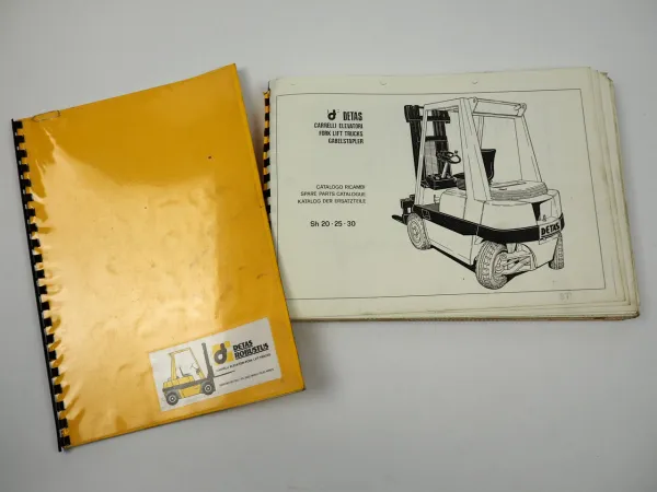 Detas Robustus SH 20 25 30 Gabelstapler Bedienungsanleitung Ersatzteilliste 1987