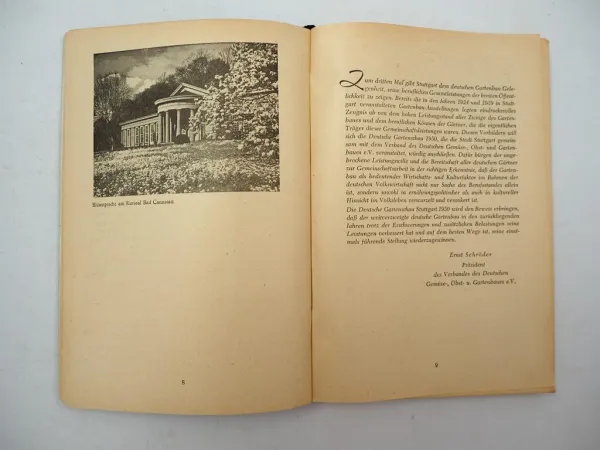 Deutsche Gartenschau Stuttgart 1950 Werbeheft mit Plan