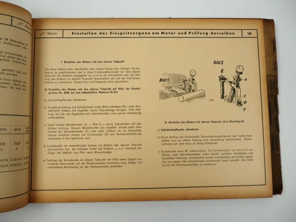 Deutz 11 PS - 60 PS Schlepper Handbuch Richtlinien für die Werkstatt 1956