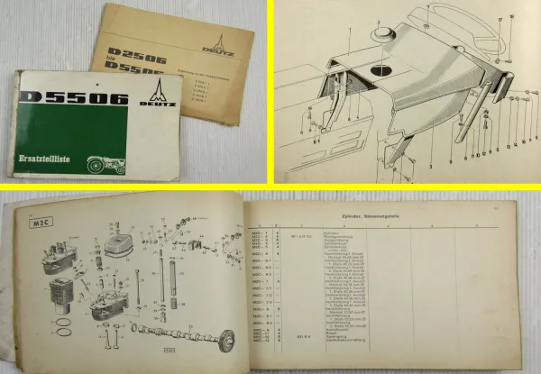 Deutz 5506 Schlepper Ersatzteilliste Ersatzteilkatalog 1969 + Ergänzung 1970
