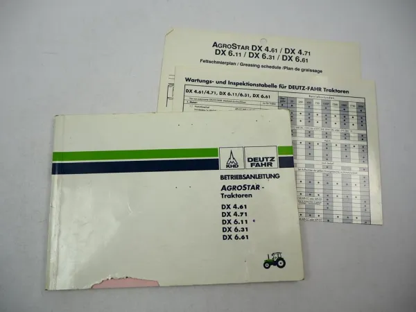 Deutz AgroStar 4.61 4.71 6.11 6.31 6.61 Bedienung Betriebsanleitung 1990