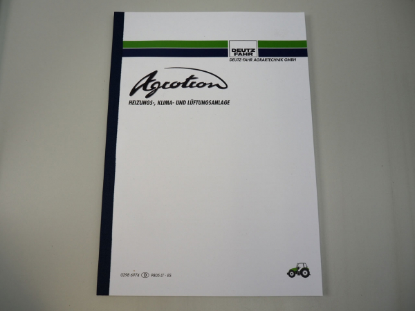 Deutz Agrotron 4.70 - 4.95 6.00 - 6.45 Heizung Klimaanlage Werkstatthandbuch