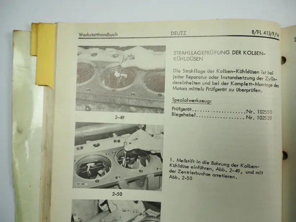 Deutz B F6L bis B F12L 413 F W Motor Werkstatthandbuch 1982