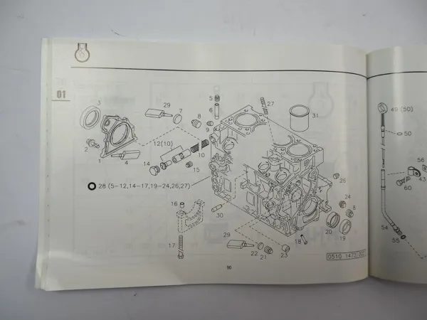 Deutz B FL 1011 F FT FL Motor Ersatzteilliste Bildkatalog 1998