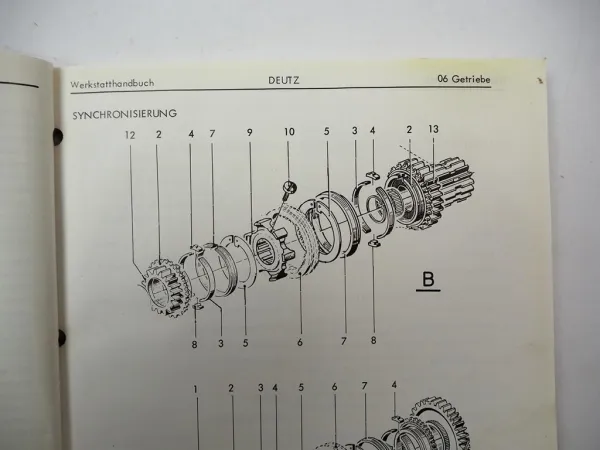 Deutz D 2506- 5506 5206 6206 Getriebe TW25 TW35 TW50 Werkstatthandbuch 1974