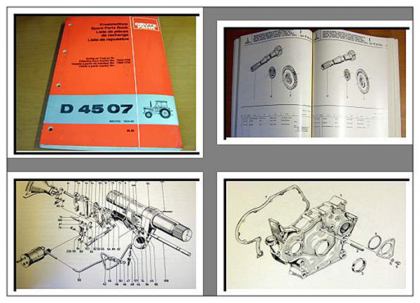 Deutz D 4507 Traktor Schlepper Ersatzteilliste Spare Parts Book 1980