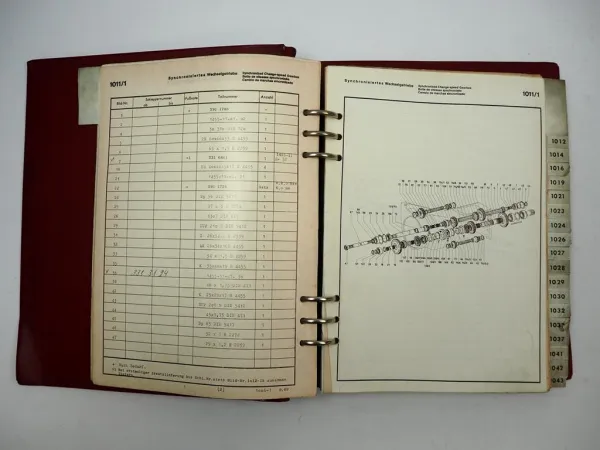 Deutz D 6006 Schlepper Ersatzteilliste Teilenummernliste 1968 - 69 TN1006-1