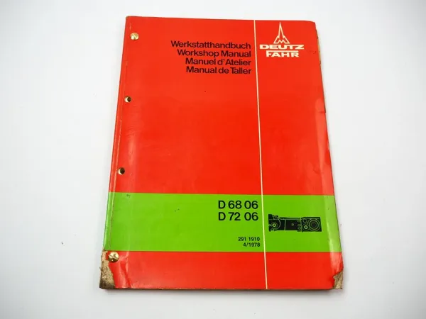 Deutz D 6806 7206 Schlepper Getriebe TW 56.10 Werkstatthandbuch 1978 Reparaturanleitung
