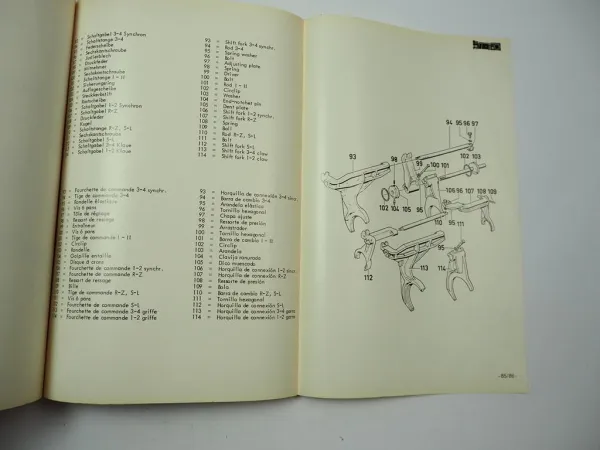 Deutz D 6806 7206 Schlepper Getriebe TW 56.10 Werkstatthandbuch 1978 Reparaturanleitung