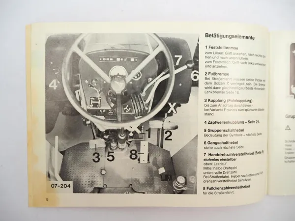 Deutz D 6807 7207 7807 Traktor Betriebsanleitung Wartung Schaltplan 1980