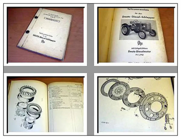 Original Deutz D15 Diesel Schlepper Ersatzteilliste mit Teilenummern1959