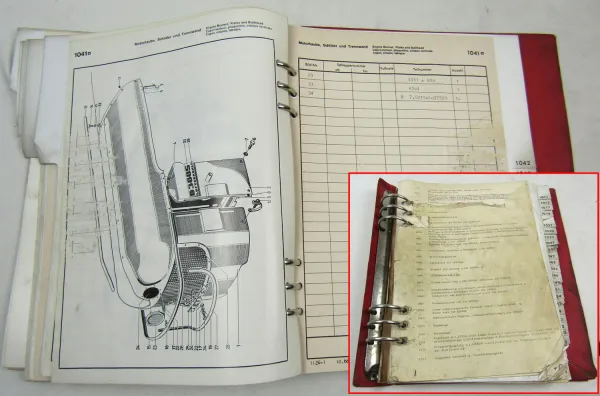 Deutz D2505 D3005/P Plantage Ersatzteilliste 1963-1970 mit Teilenummern TN1126-1