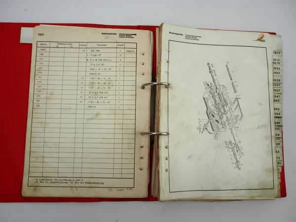 Deutz D2505 D3005 Schlepper Ersatzteilliste Teilenummernliste 1968 bis 1970