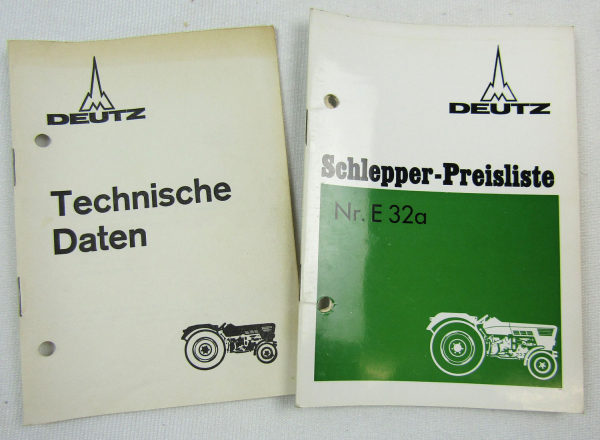 Deutz D2506 3006 4006 5006 6006 - 13006 A Schlepper Preisliste Techn Daten 1972