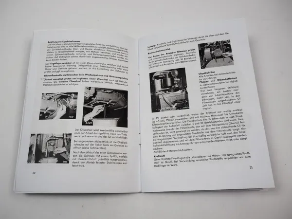 Deutz D30 D30S Betriebsanleitung Bedienungsanleitung Wartung 1961