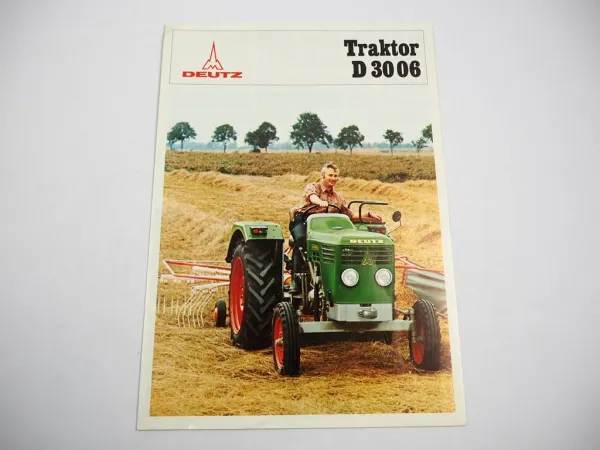 Deutz D3006 Traktor mit 30 PS Prospekt 1970er Jahre