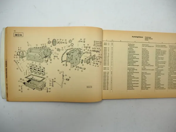 Deutz D4505 Traktor Ersatzteilliste Ersatzteilkatalog Parts List 1966