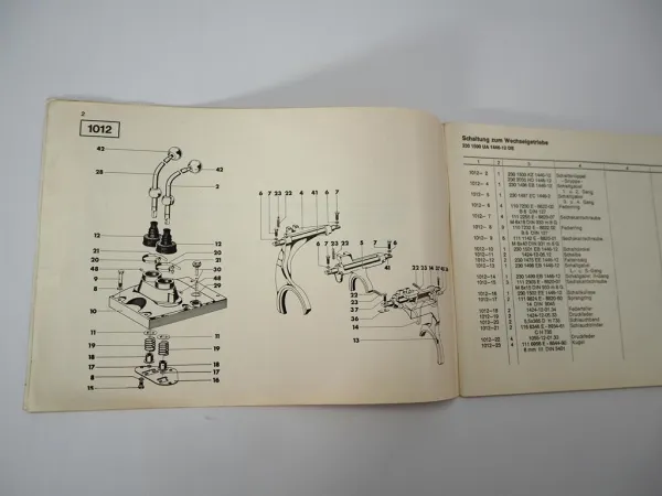 Deutz D5005 Schlepper Getriebe TW50 Kraftheber K45 Ersatzteilliste Ergänzung