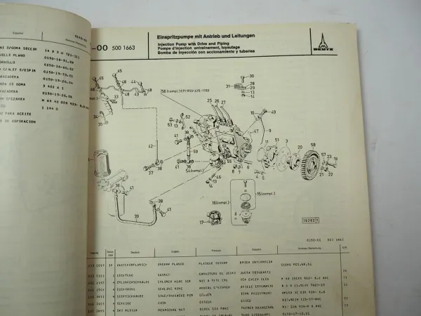 Deutz D5006 Schlepper Ersatzteilliste Parts List Ersatzteilkatalog 1972/73